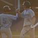 Skyline sophomore Brody Stevens celebrates with teammate Justin Woods after scoring a run in the game against Chelsea on Monday, April 22. Skyline won 11-5. Daniel Brenner I AnnArbor.com
